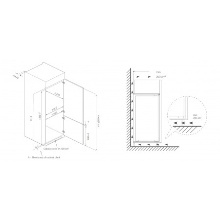Frigider încorporabil de 70 cm FBFN 4101 A-3